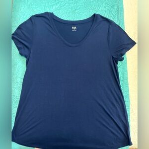 a.n.a Women's Deep Blue Short Sleeve Tee